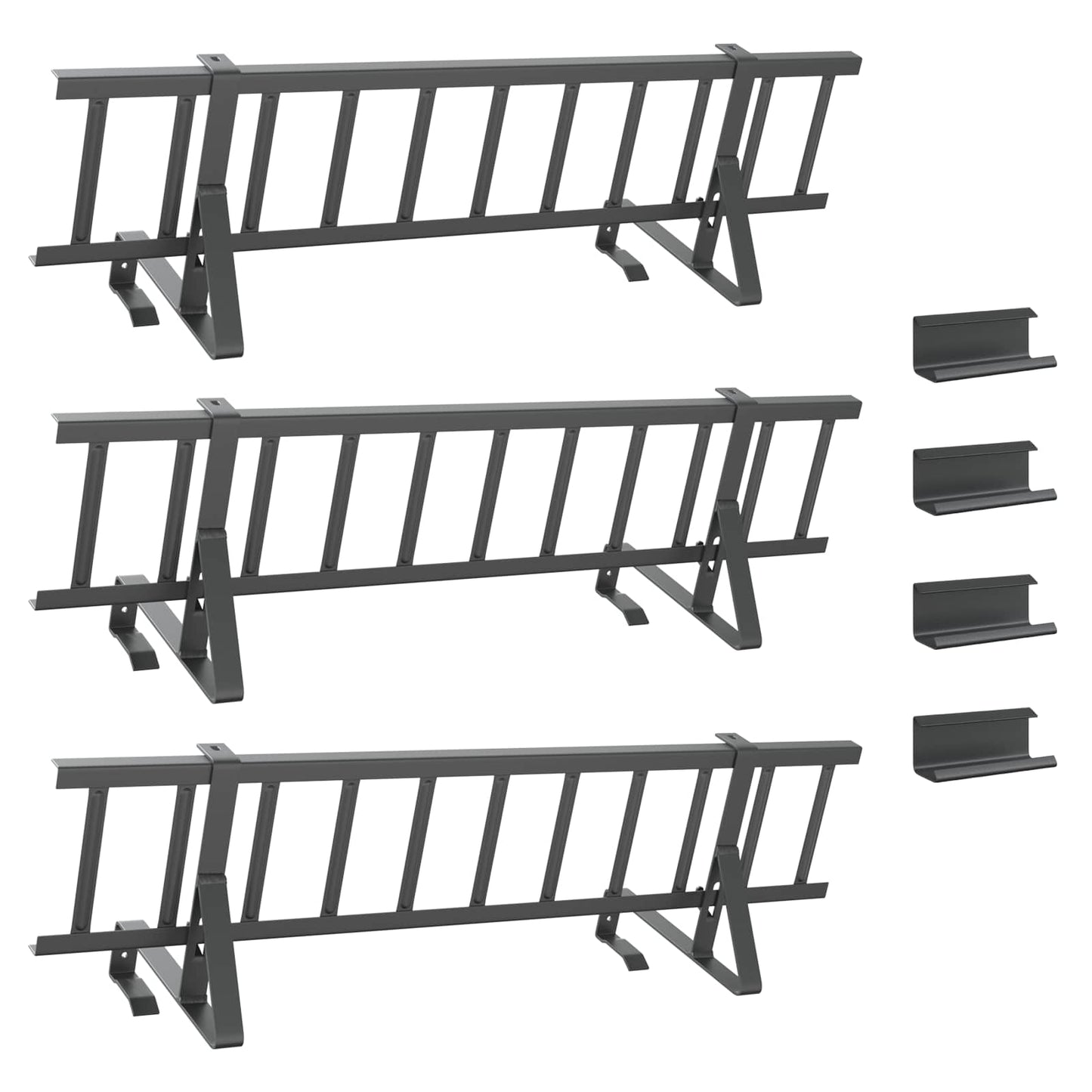 Guardia per neve sul tetto Antracite 300 x 29,5 x 34,5 cm | homemem39