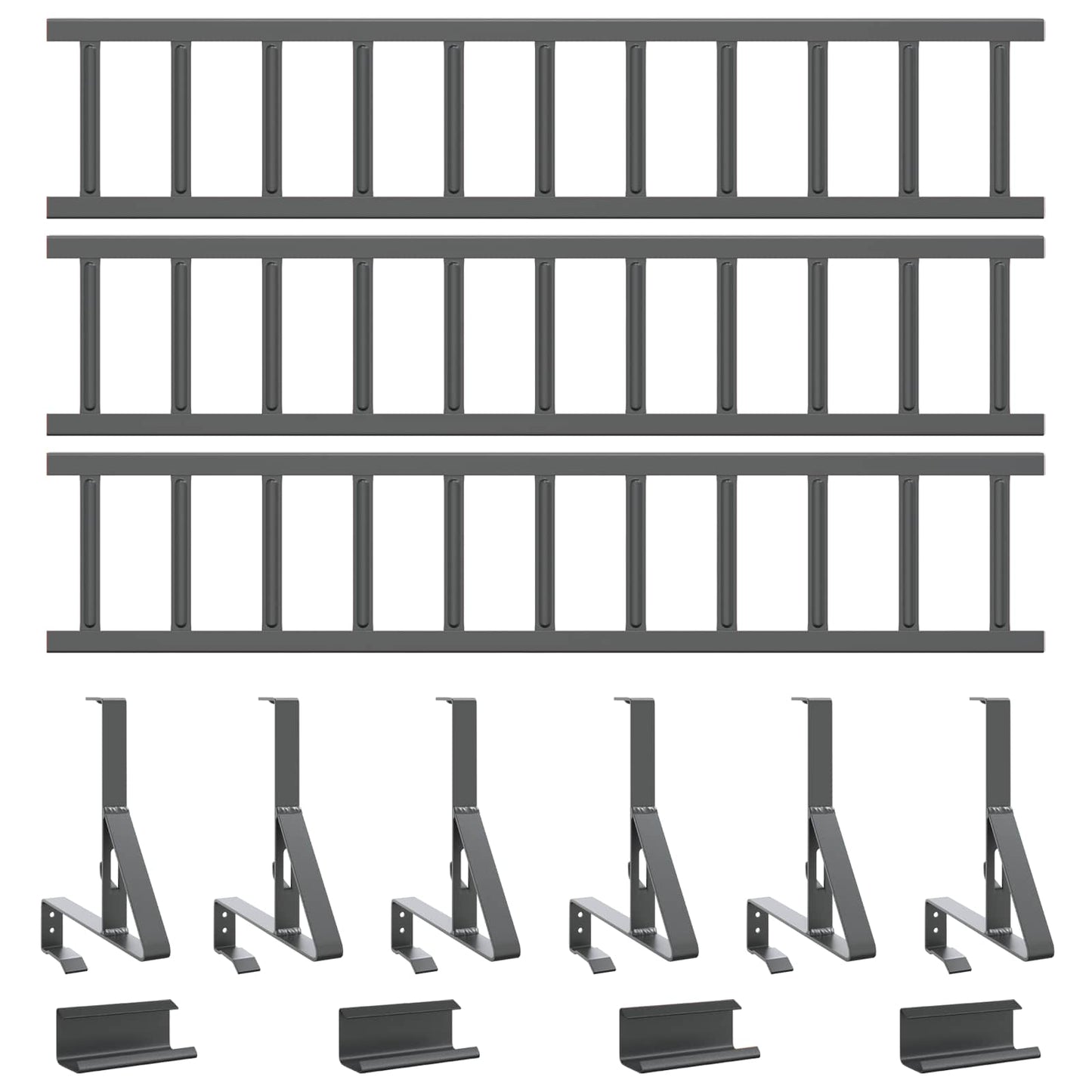Guardia per neve sul tetto Antracite 300 x 29,5 x 34,5 cm | homemem39