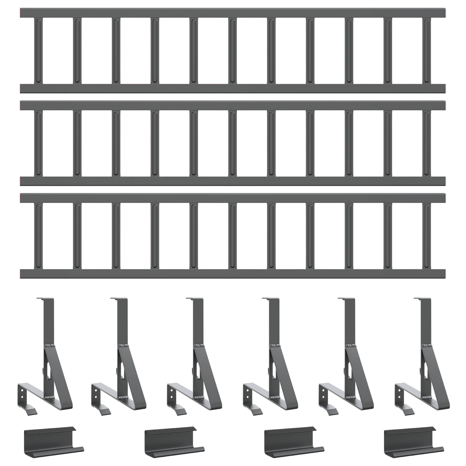 Guardia per neve sul tetto Antracite 300 x 29,5 x 34,5 cm | homemem39