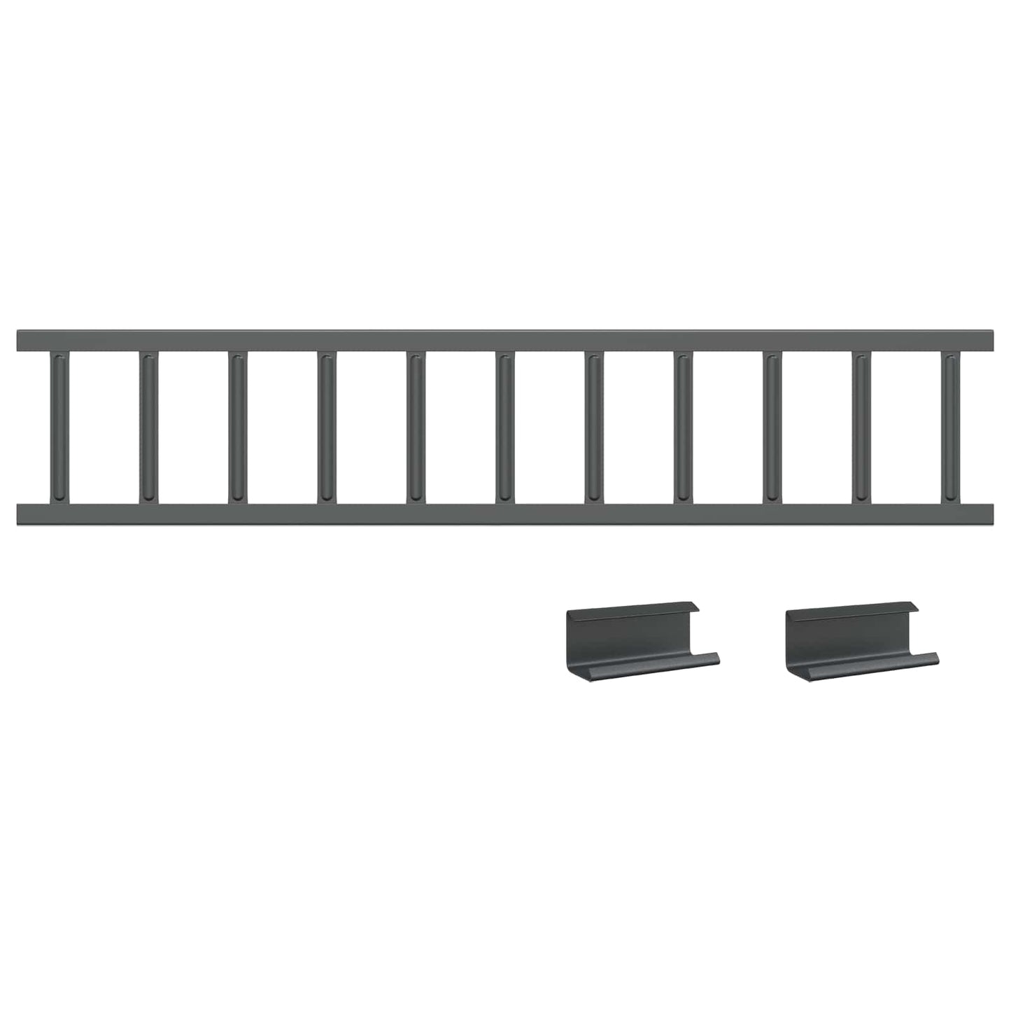 Guardia per neve sul tetto Antracite 300 x 2,5 x 20 cm Acciaio | homemem39