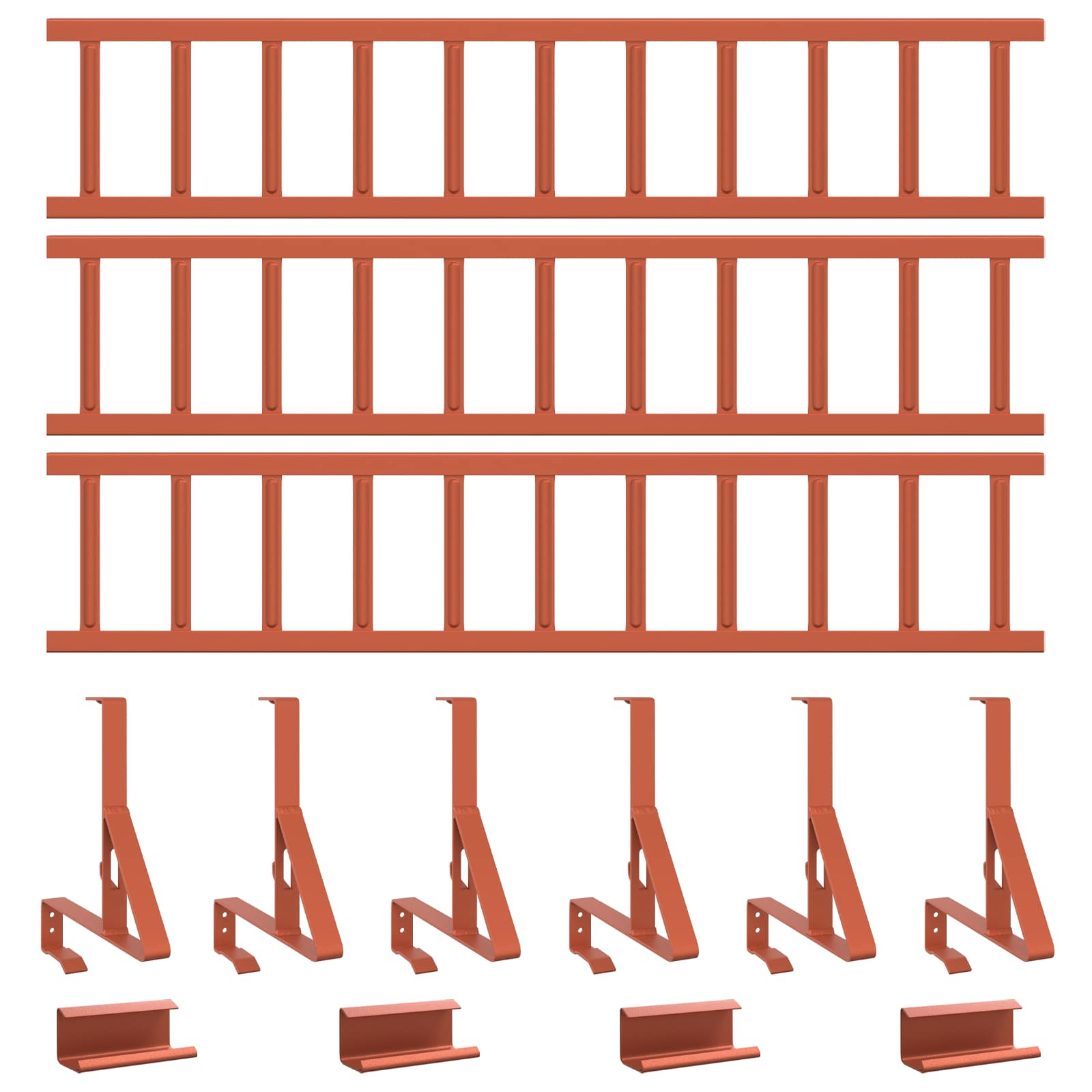 Guardia per neve sul tetto Rosso 300 x 29,5 x 34,5 cm Acciaio | homemem39