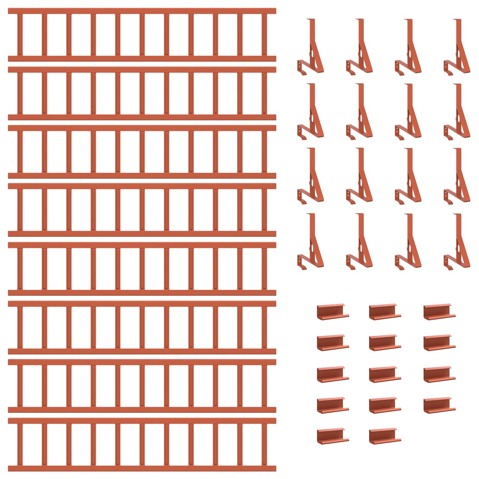 Guardia per neve sul tetto Rosso 800 x 29,5 x 34,5 cm Acciaio | homemem39