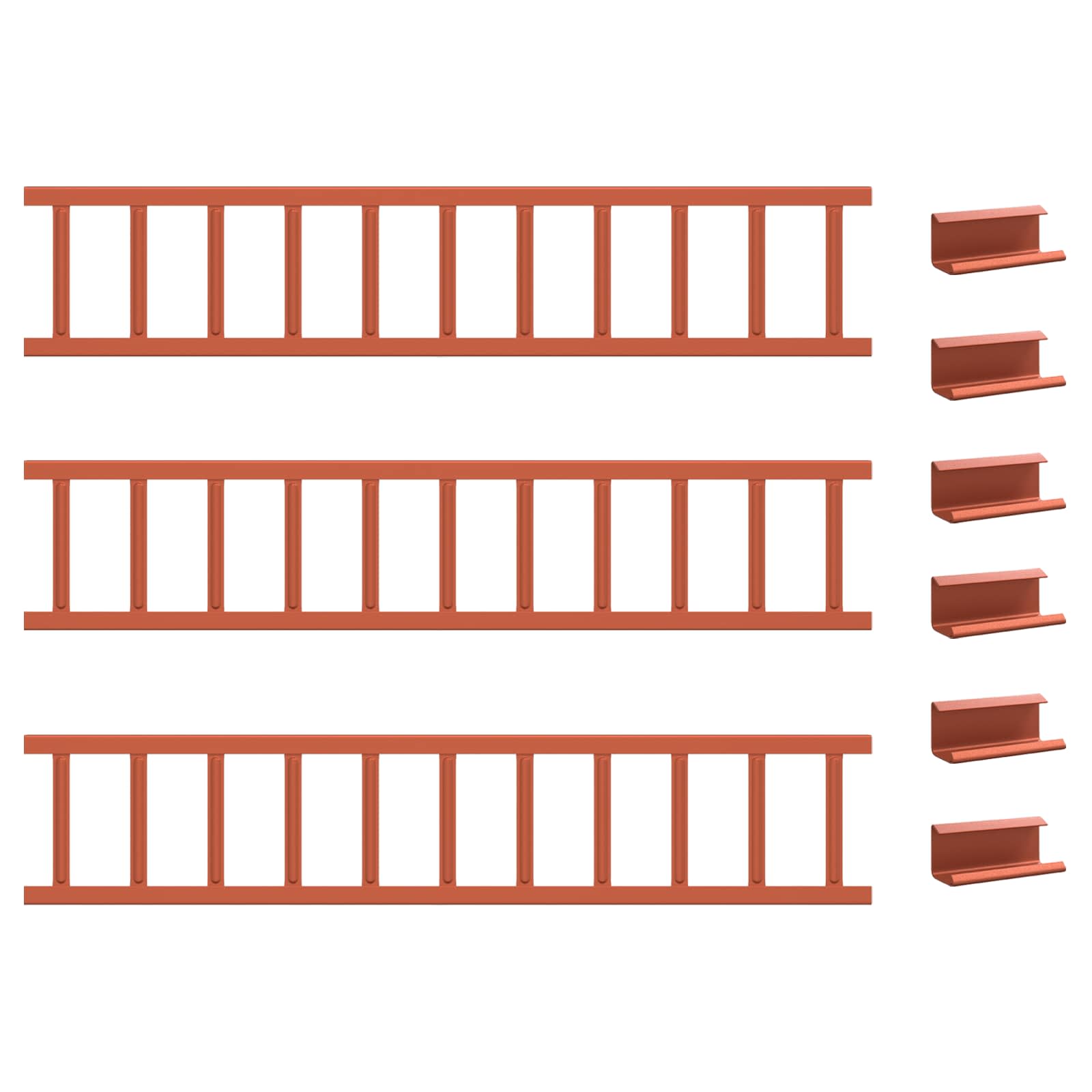 Guardia per neve sul tetto Rosso 300 x 2,5 x 20 cm Acciaio | homemem39