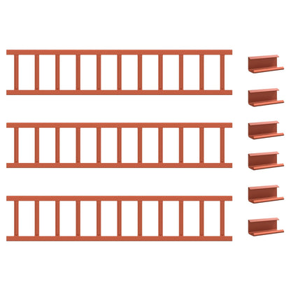 Guardia per neve sul tetto Rosso 300 x 2,5 x 20 cm Acciaio | homemem39