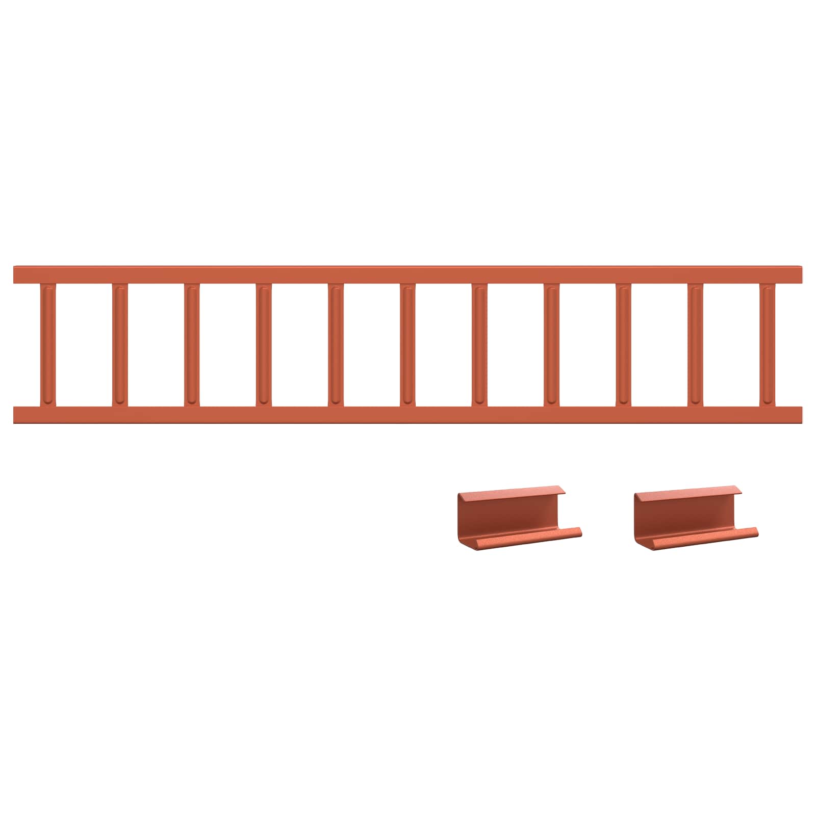 Guardia per neve sul tetto Rosso 300 x 2,5 x 20 cm Acciaio | homemem39