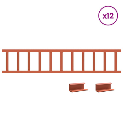 Guardia per neve sul tetto Rosso 1200 x 2,5 x 20 cm Acciaio | homemem39