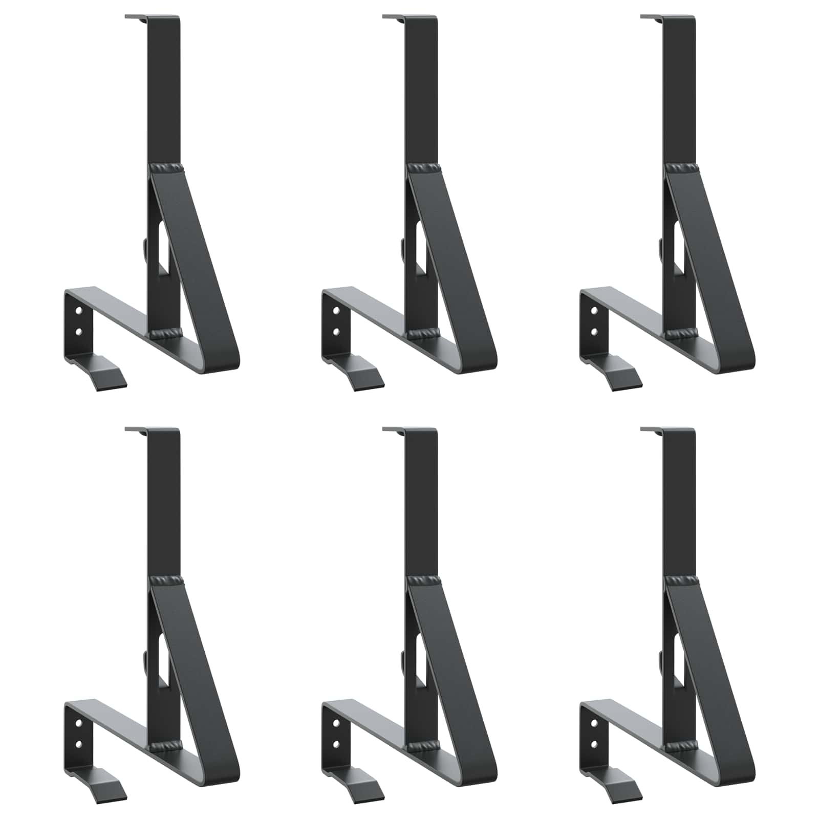 Supporto per guardia della neve 6 pcs Nero 29,5 x 3 x 34,5 cm | homemem39