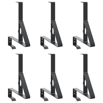 Supporto per guardia della neve 6 pcs Nero 29,5 x 3 x 34,5 cm | homemem39