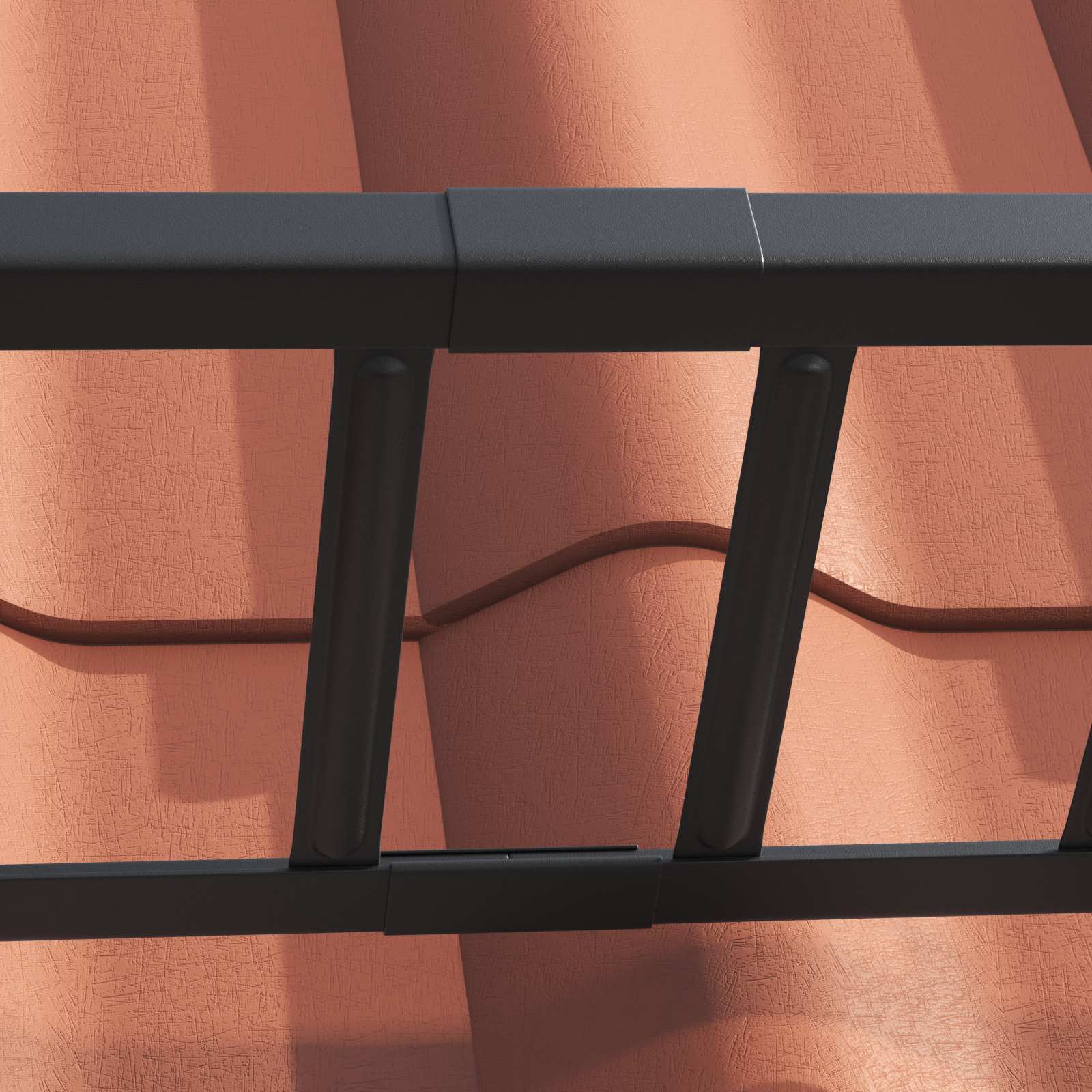 Guardia per neve sul tetto Nero 300 x 2,5 x 20 cm Acciaio | homemem39