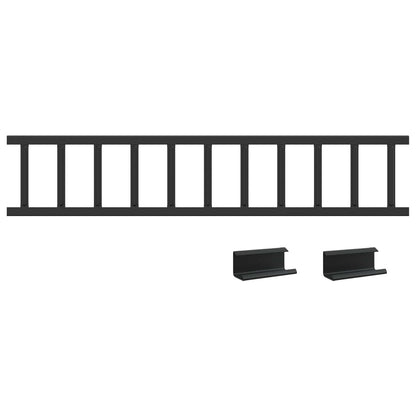 Guardia per neve sul tetto Nero 300 x 2,5 x 20 cm Acciaio | homemem39