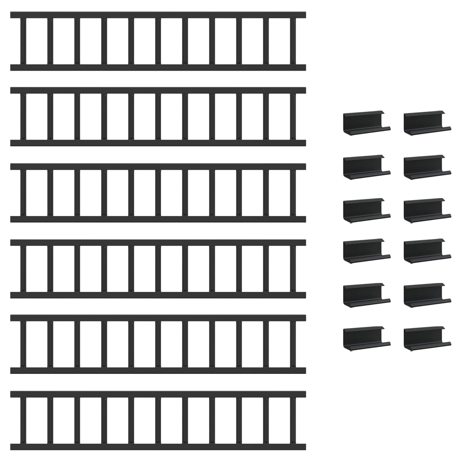 Guardia per neve sul tetto Nero 600 x 2,5 x 20 cm Acciaio | homemem39