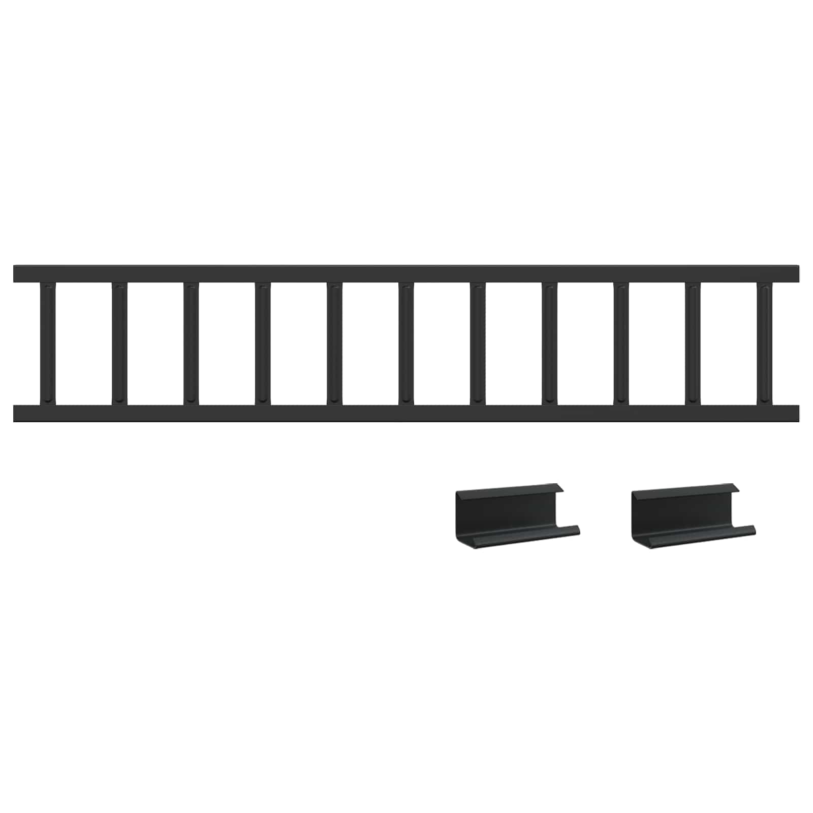 Guardia per neve sul tetto Nero 600 x 2,5 x 20 cm Acciaio | homemem39