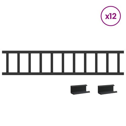 Guardia per neve sul tetto 1200 x 2,5 x 20 cm Acciaio | homemem39