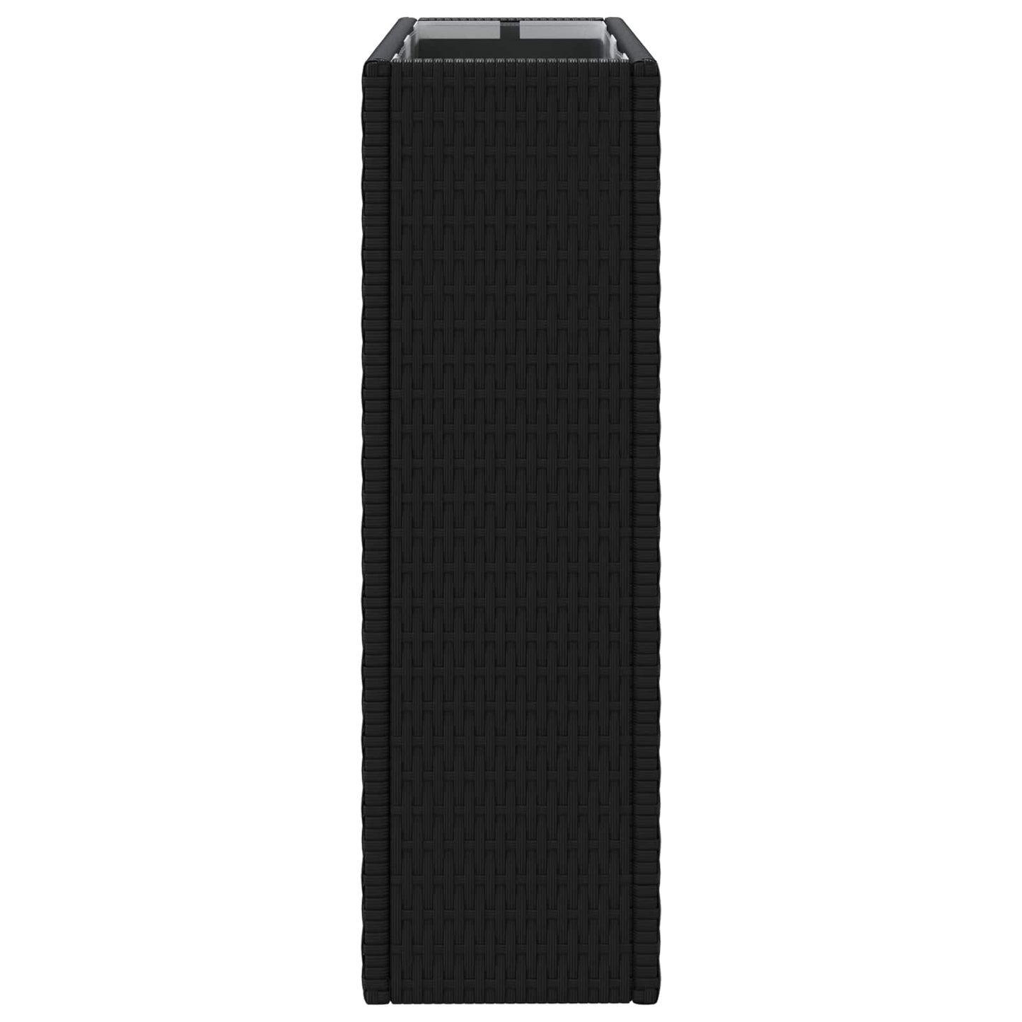 Vasetto alto Nero 55 x 22 x 70 cm polyrattan | homemem39