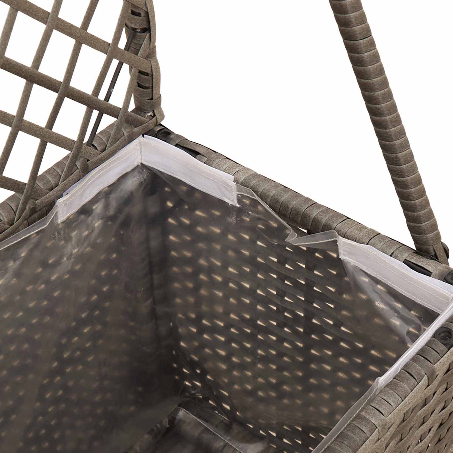 Vaso da Giardino con Trellis Grigio 35 x 30 x 135 cm polyrattan | homemem39