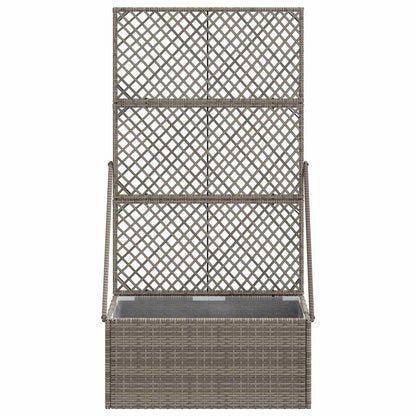 Vaso da Giardino con Trellis Grigio 70 x 30 x 135 cm polyrattan | homemem39