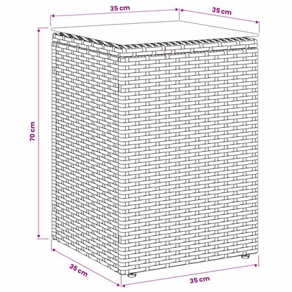 Tavolo laterale Nero polyrattan | homemem39