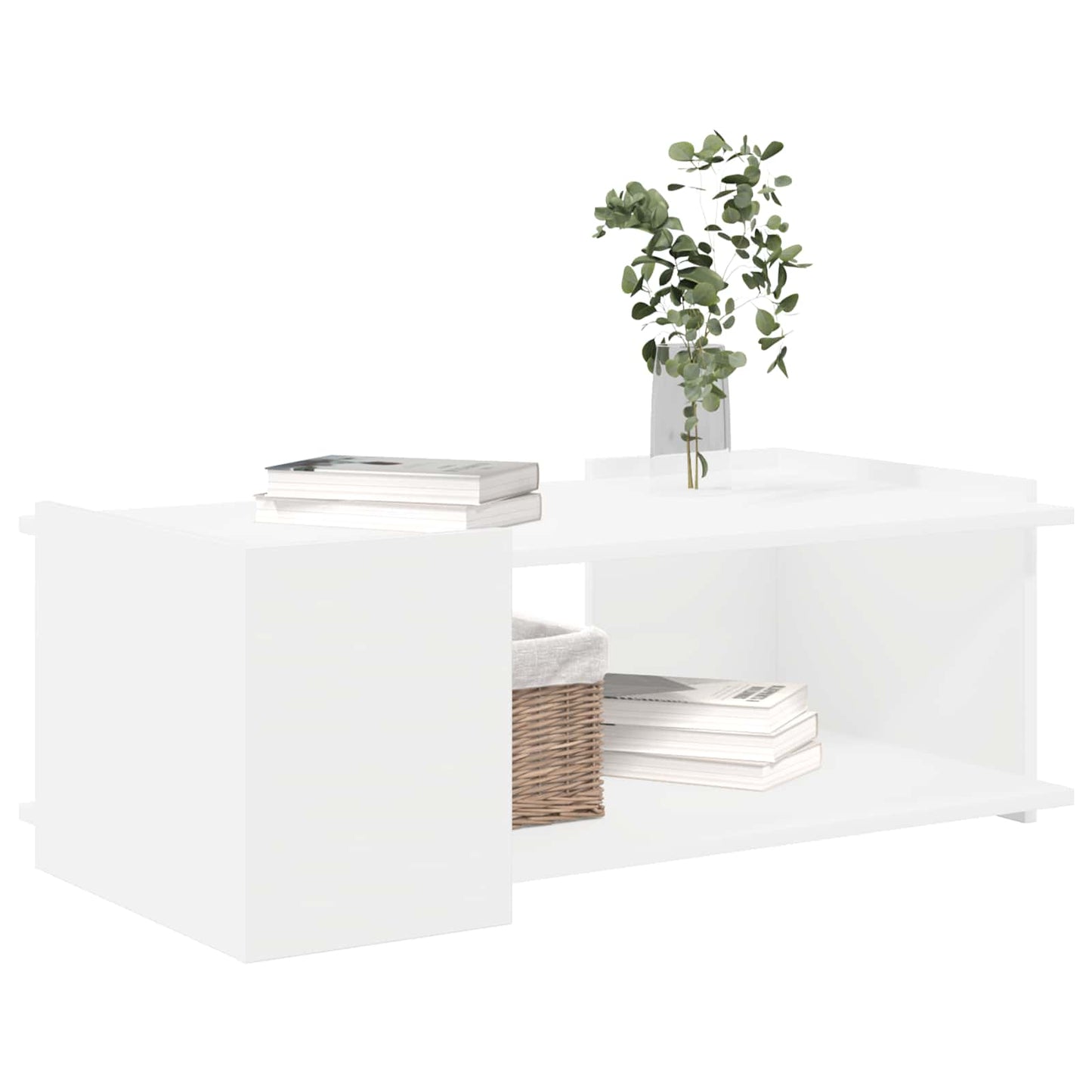 Tavolino da salotto Bianco 90 x 50 x 33 cm Legno ingegnerizzato