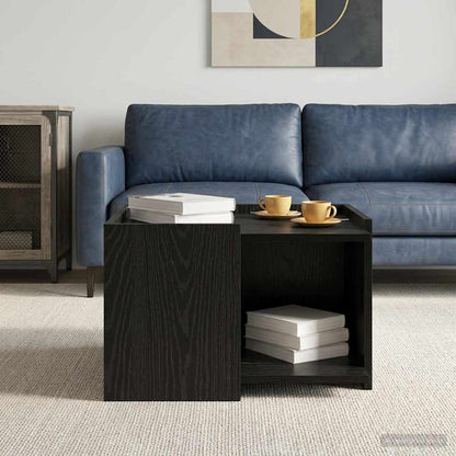 Tavolino da salotto Rovere Nero 50,5 x 50 x 33 cm | homemem39