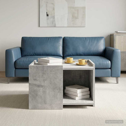 Tavolino da salotto Grigio Cemento 50,5 x 50 x 33 cm | homemem39