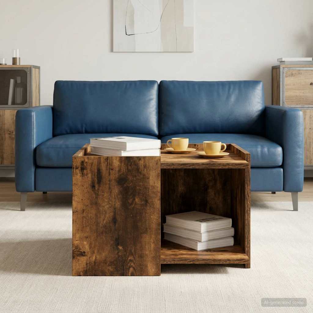 Tavolino da salotto Rovere Fumo 50,5 x 50 x 33 cm | homemem39