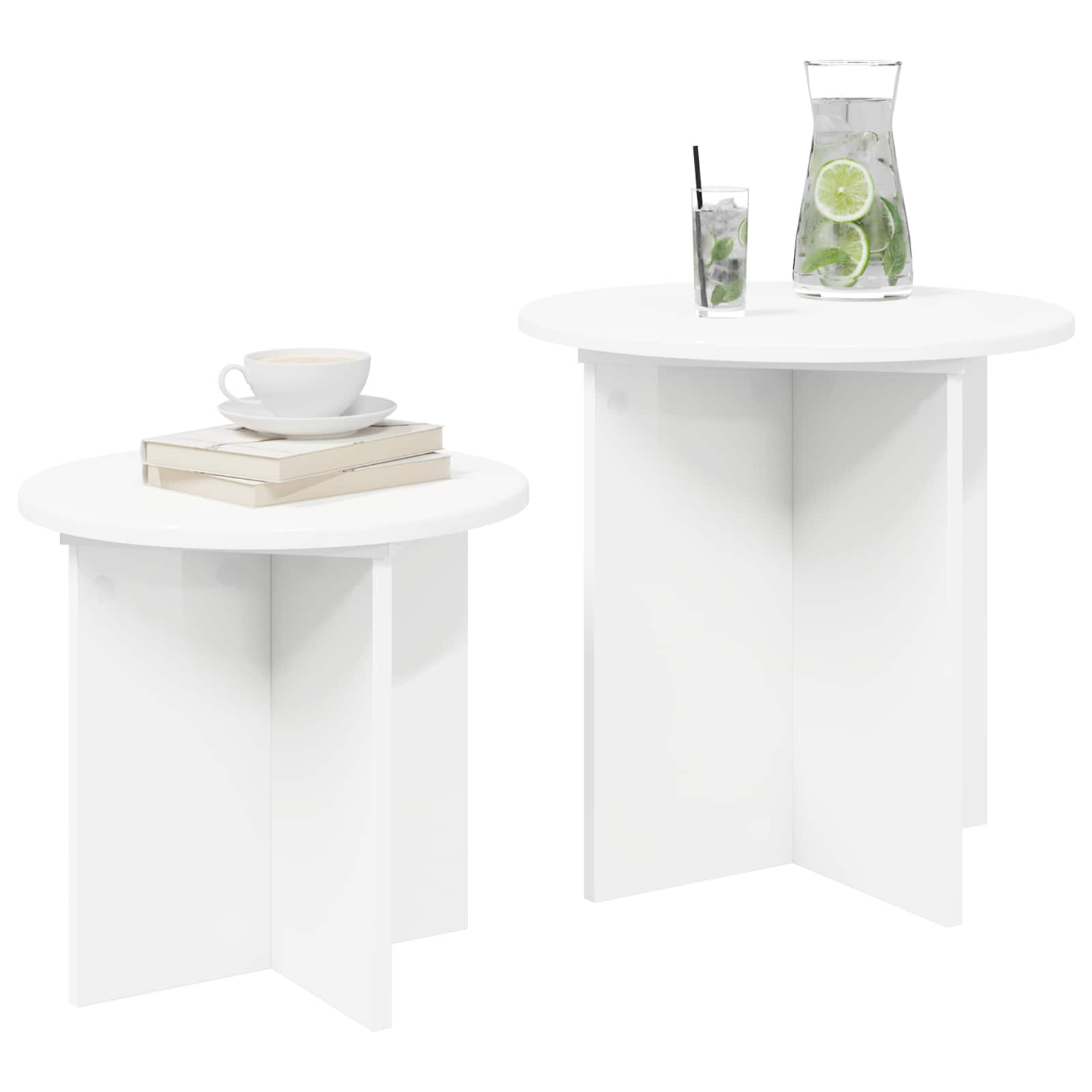 Set tavolini con archiviazione 2 pcs Legno ingegnerizzato | homemem39