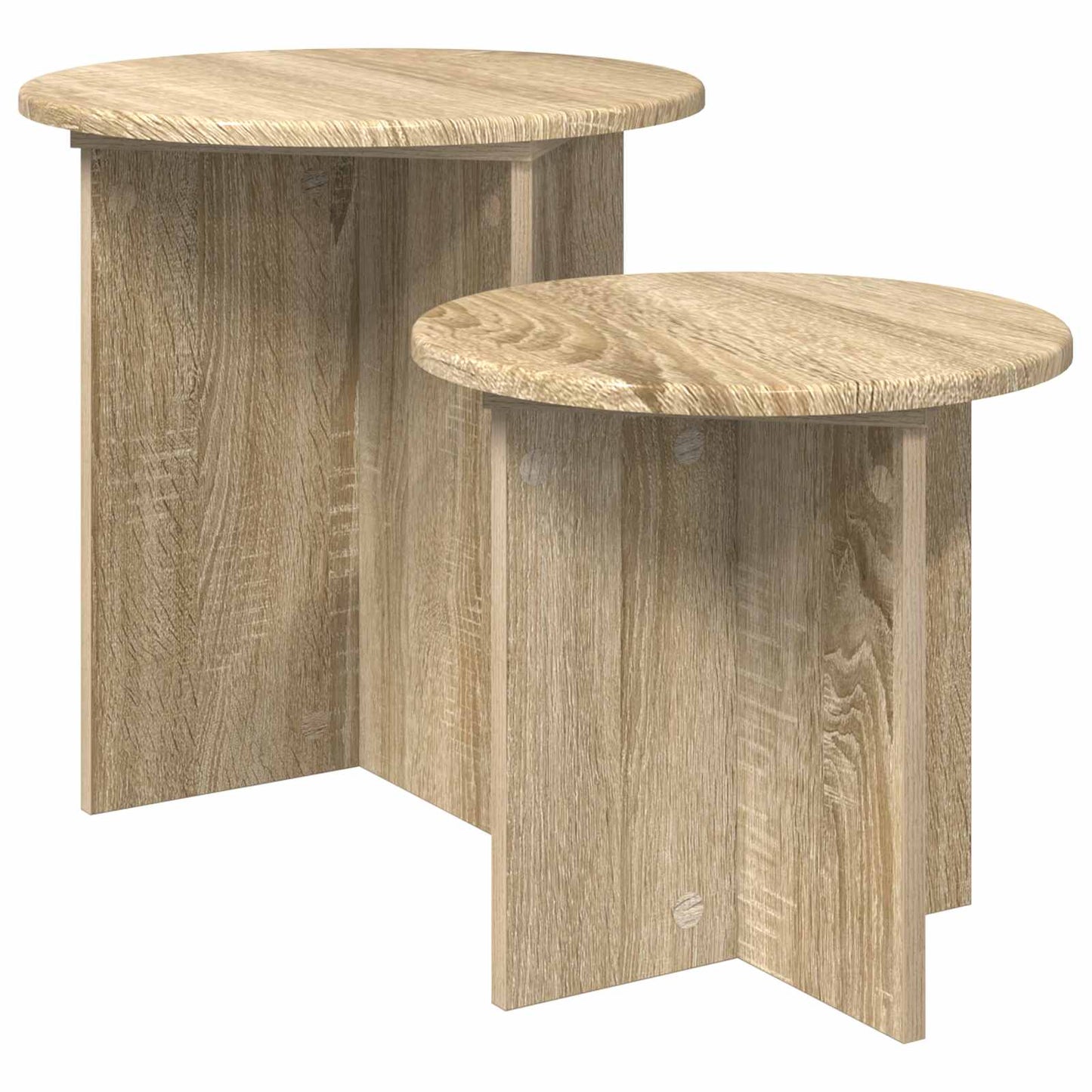 Set tavolini 2 pcs Rovere Sonoma Legno ingegnerizzato | homemem39