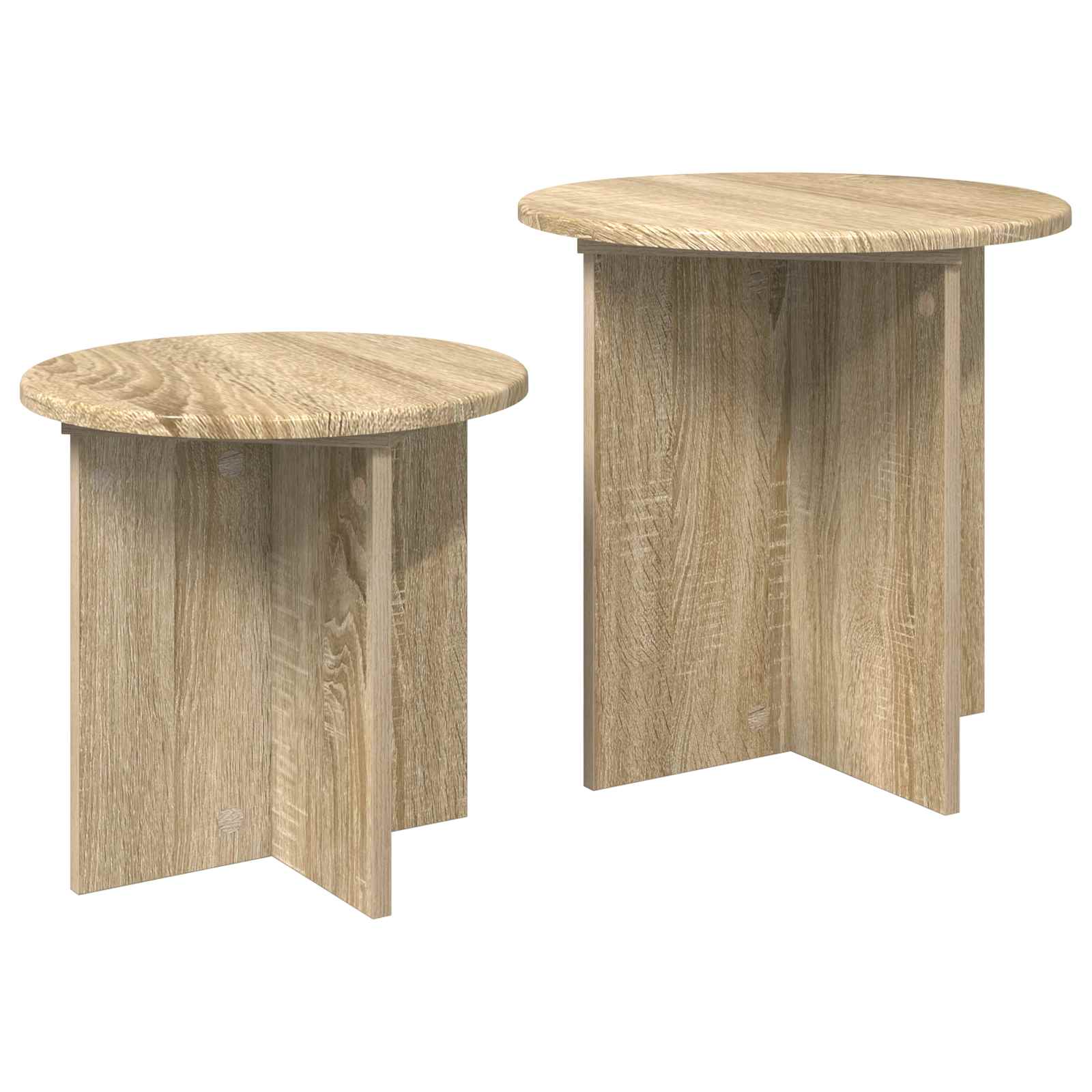 Set tavolini 2 pcs Rovere Sonoma Legno ingegnerizzato | homemem39