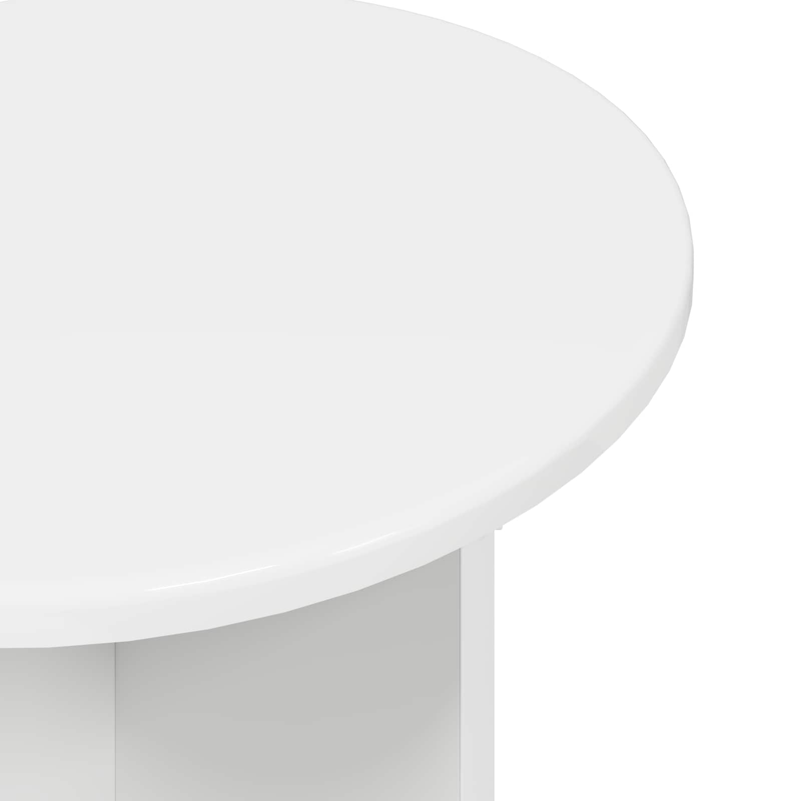 Set tavolini 2 pcs Bianco Lucido Legno ingegnerizzato | homemem39