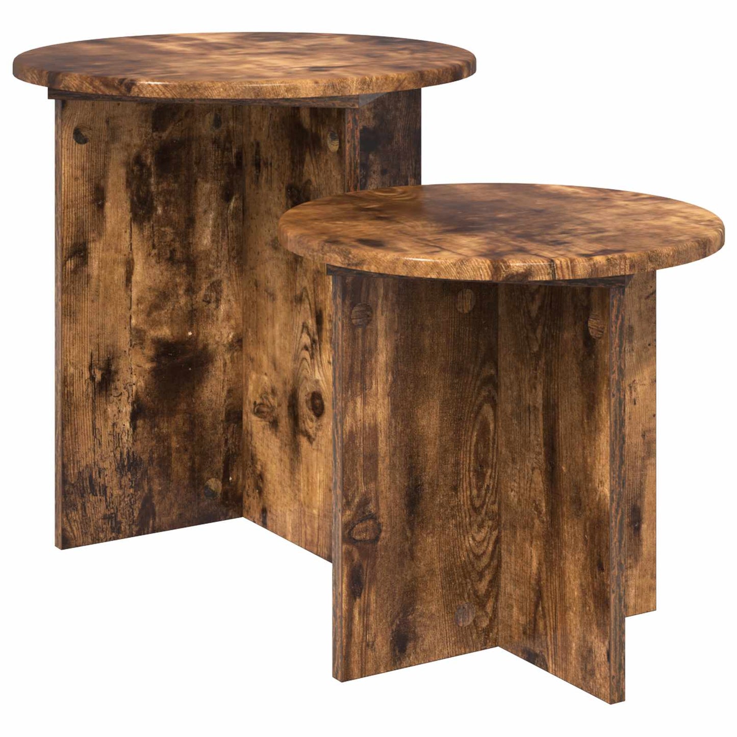 Set tavolini 2 pcs Quercia Affumicata Legno ingegnerizzato | homemem39