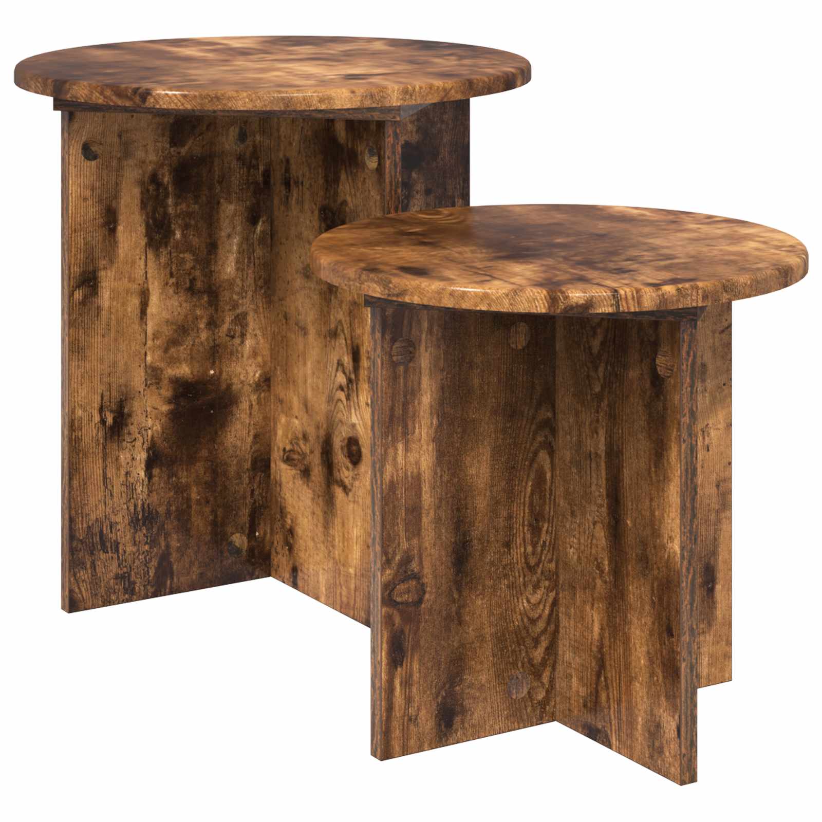 Set tavolini 2 pcs Quercia Affumicata Legno ingegnerizzato | homemem39