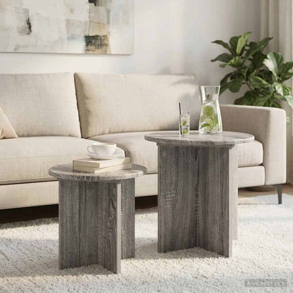Set tavolini 2 pcs Grigio Sonoma Legno ingegnerizzato | homemem39