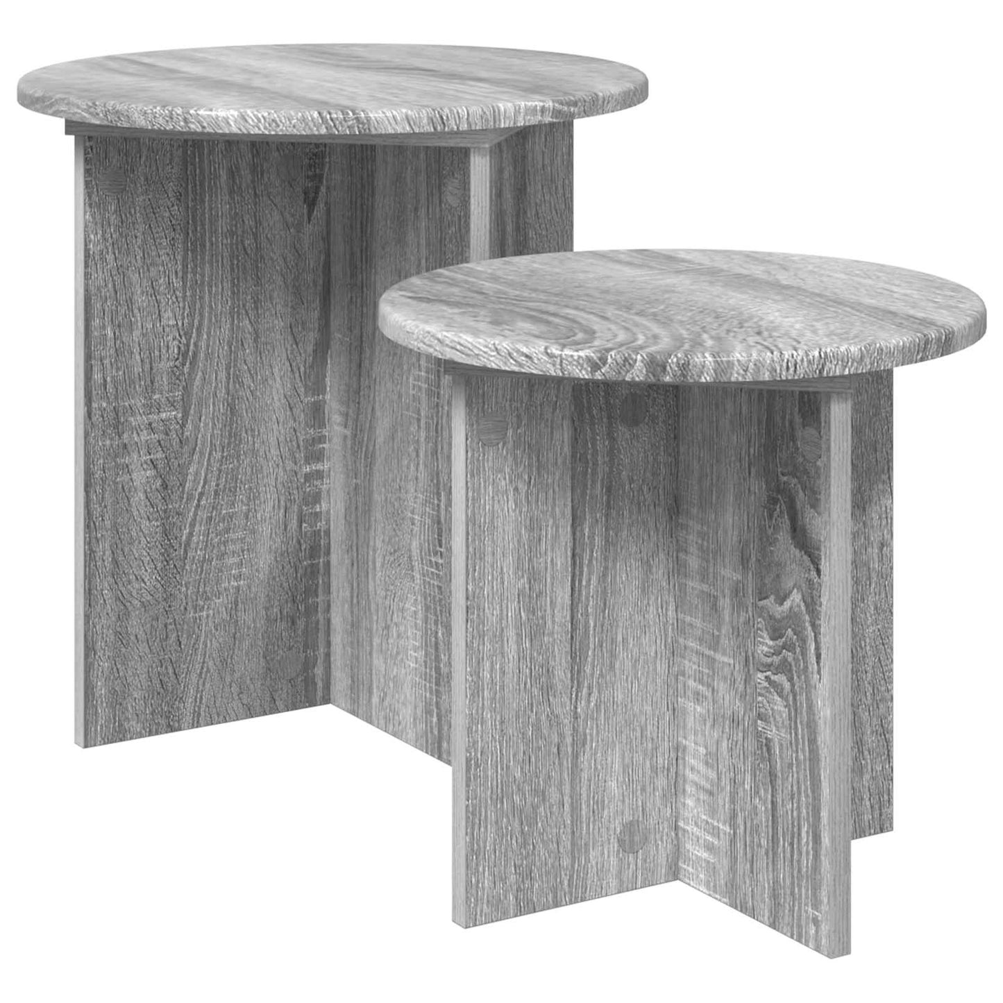 Set tavolini 2 pcs Grigio Sonoma Legno ingegnerizzato | homemem39