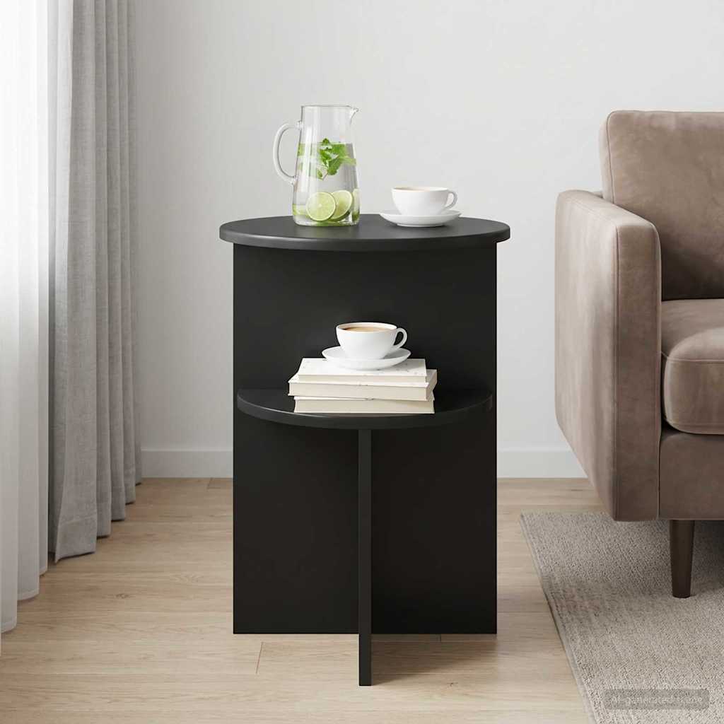 Tavolo laterale Rovere Nero Ø 39,5 x 55 cm Legno ingegnerizzato | homemem39
