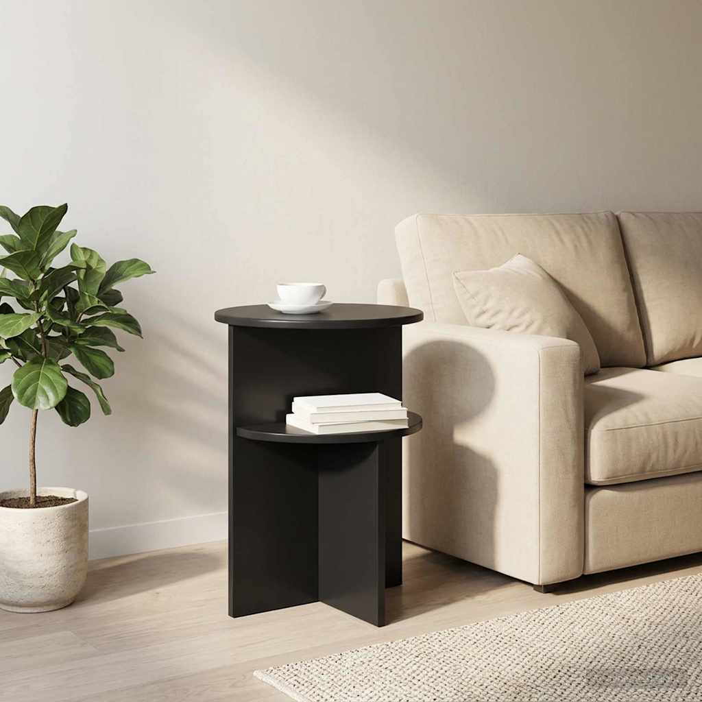 Tavolo laterale Rovere Nero Ø 39,5 x 55 cm Legno ingegnerizzato | homemem39
