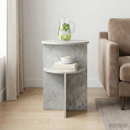 Tavolo laterale con archiviazione Grigio Cemento Ø 39,5 x 55 cm | homemem39
