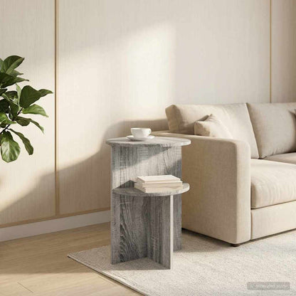 Tavolo laterale con archiviazione Grigio Sonoma Ø 39,5 x 55 cm | homemem39