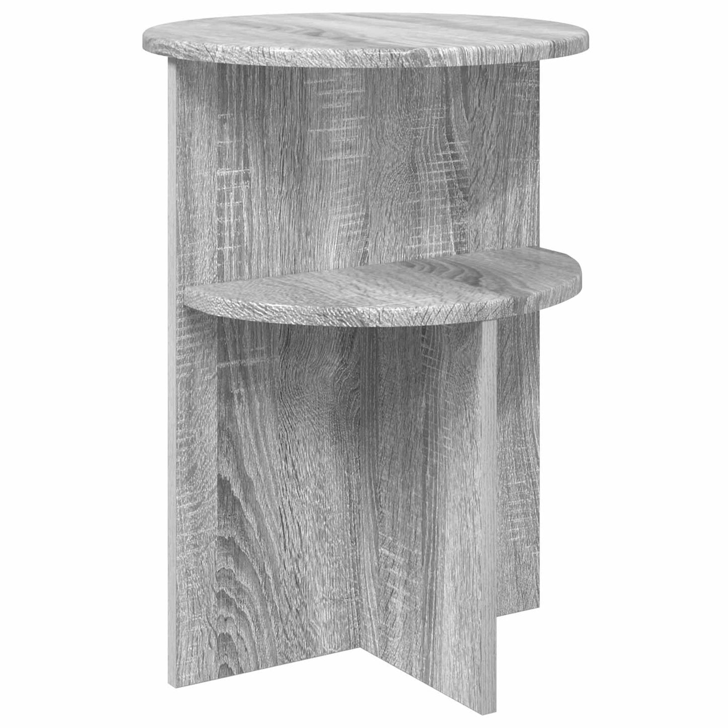 Tavolo laterale con archiviazione Grigio Sonoma Ø 39,5 x 55 cm | homemem39