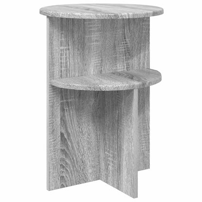 Tavolo laterale con archiviazione Grigio Sonoma Ø 39,5 x 55 cm | homemem39