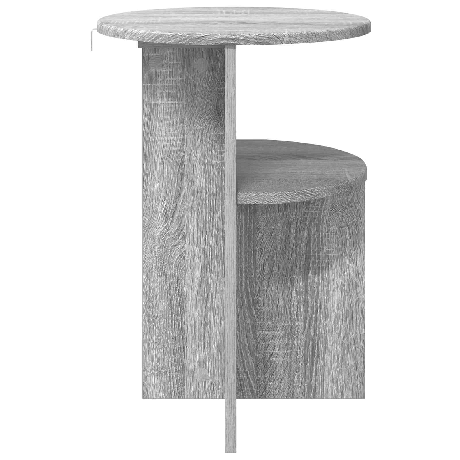 Tavolo laterale con archiviazione Grigio Sonoma Ø 39,5 x 55 cm | homemem39