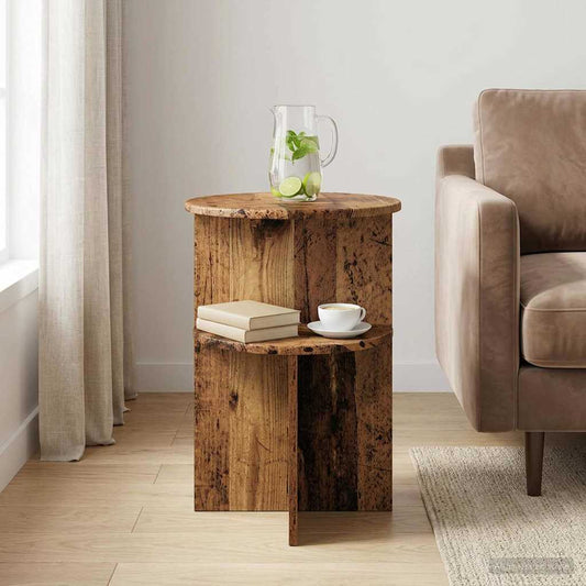 Tavolo laterale con archiviazione Legno antico Ø 39,5 x 55 cm | homemem39