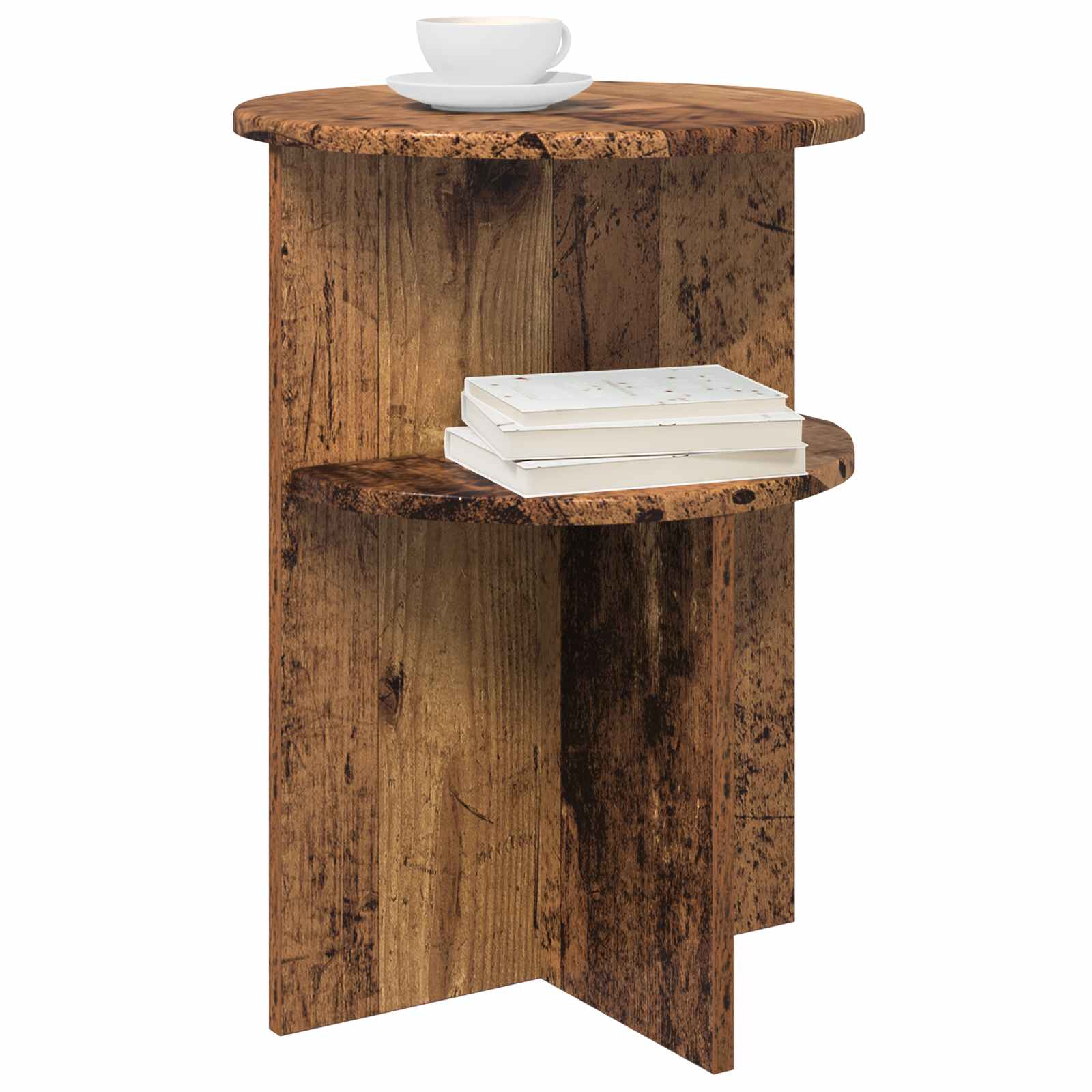 Tavolo laterale con archiviazione Legno antico Ø 39,5 x 55 cm | homemem39