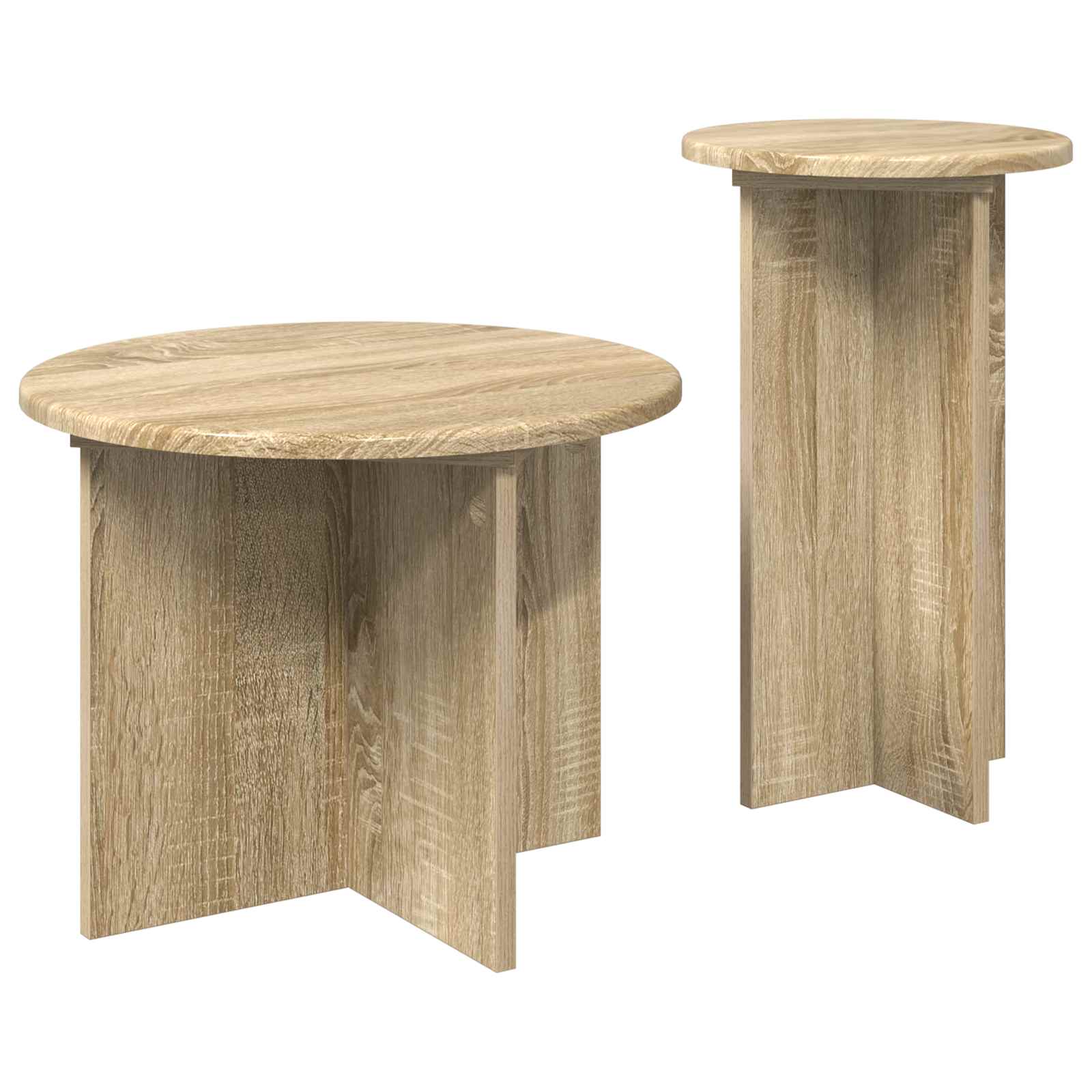 Set tavolini 2 pcs Rovere Sonoma Legno ingegnerizzato | homemem39