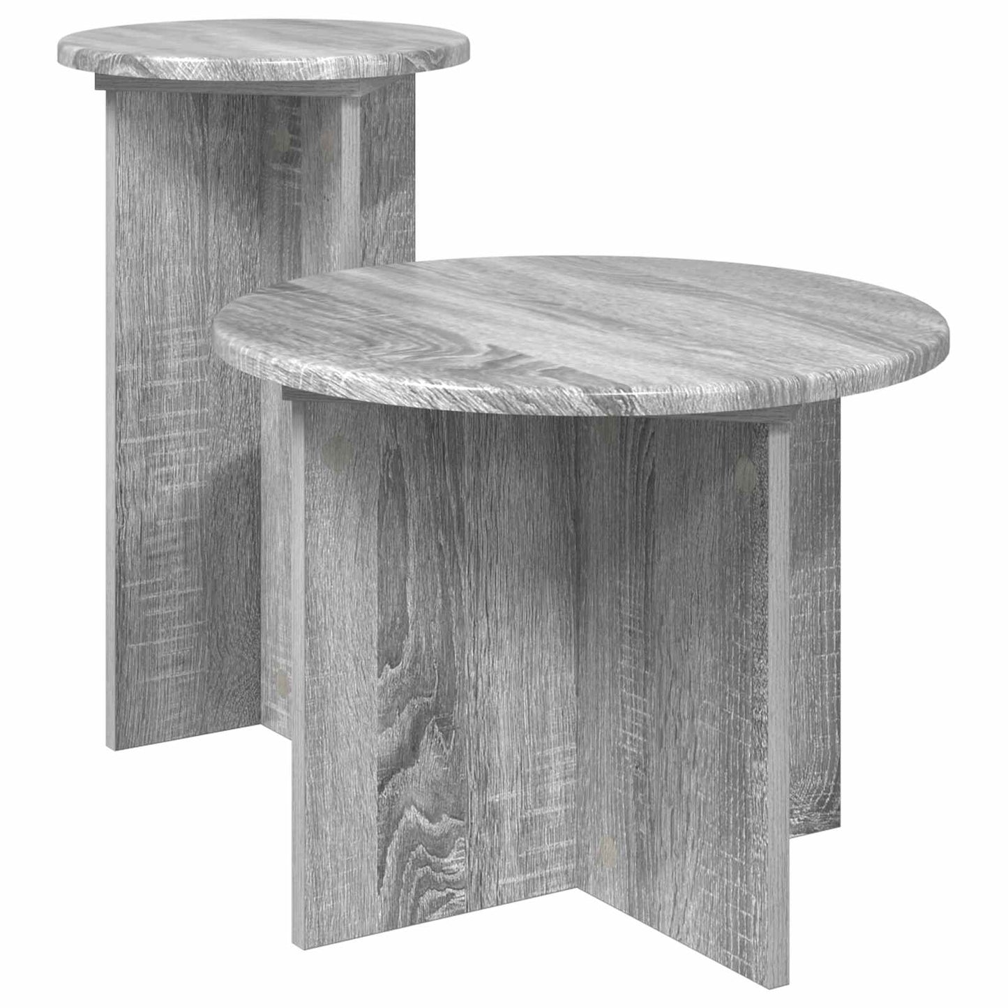 Set tavolini 2 pcs Grigio Sonoma Legno ingegnerizzato | homemem39