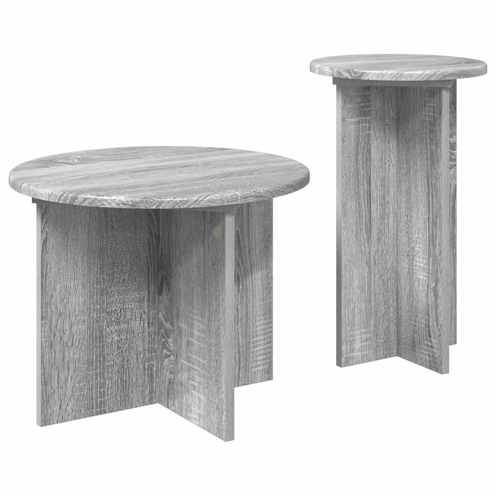 Set tavolini 2 pcs Grigio Sonoma Legno ingegnerizzato | homemem39