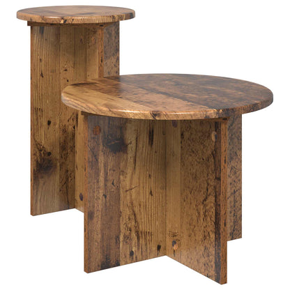Set tavolini 2 pcs Legno antico Legno ingegnerizzato | homemem39
