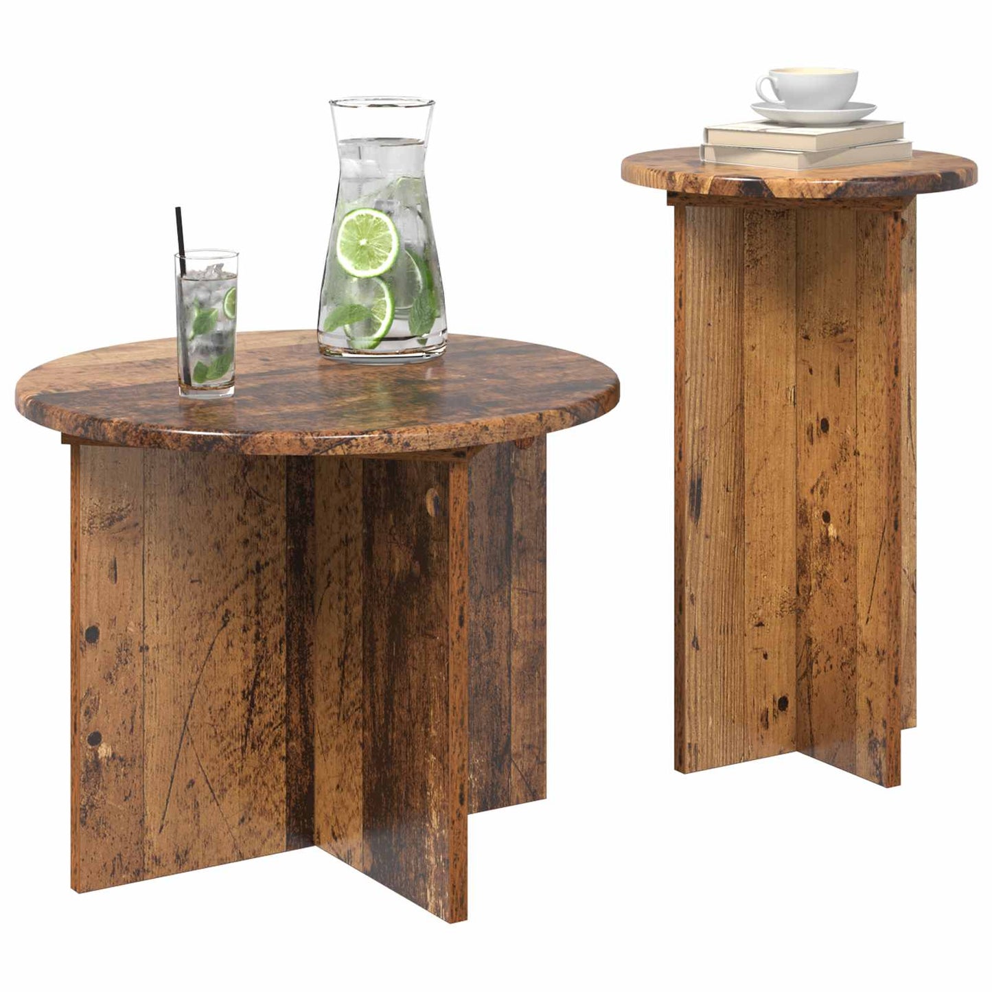 Set tavolini 2 pcs Legno antico Legno ingegnerizzato | homemem39