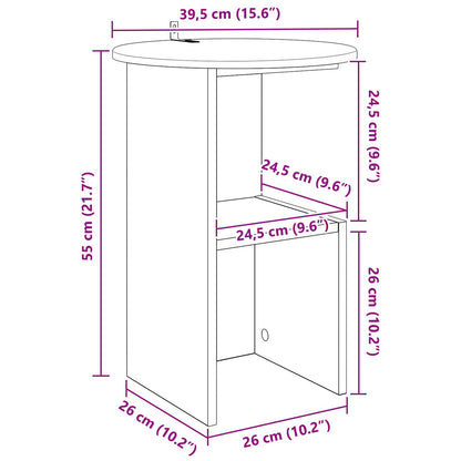 Tavolo laterale Bianco Ø 39,5 x 55 cm Legno ingegnerizzato