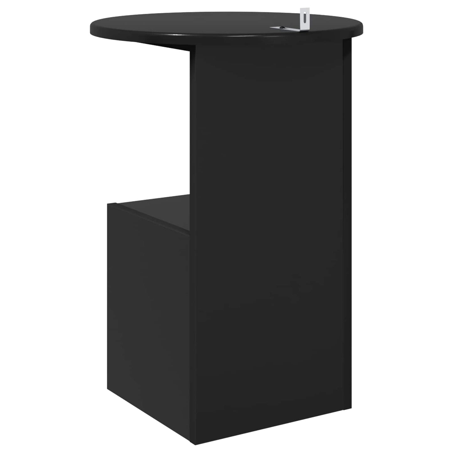 Tavolo laterale Rovere Nero Ø 39,5 x 55 cm Legno ingegnerizzato