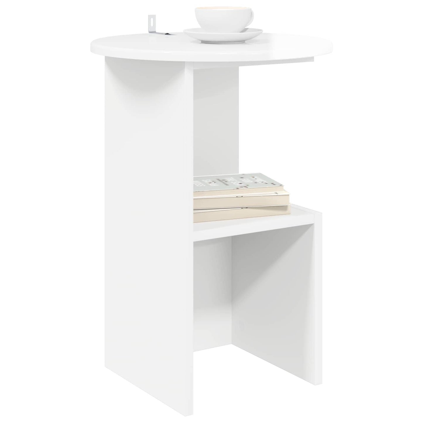 Tavolo laterale Bianco Lucido Ø 39,5 x 55 cm